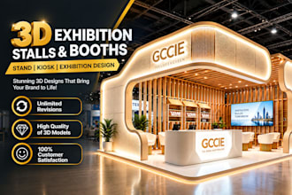 do 3d exhibition stalls, exhibition booth, stand, kiosk designs