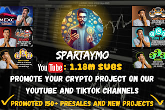 promote your crypto project in my 1m subs youtube channel