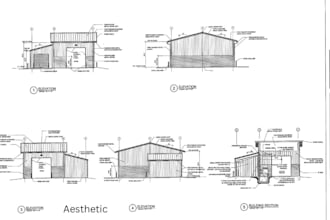 be your architecture, elevation and mep drawings set for city permits with stamp