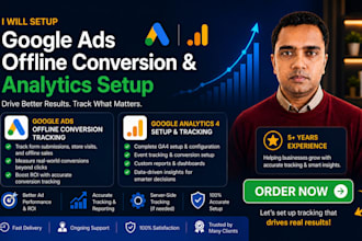 google analytics setup,ga4 ecommerce tracking,ads offline conversion tracking