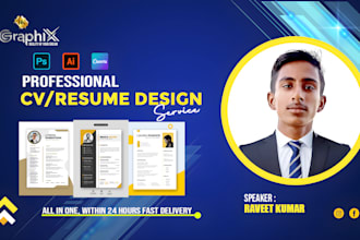 write and create professional CV design modern resume and cover letter