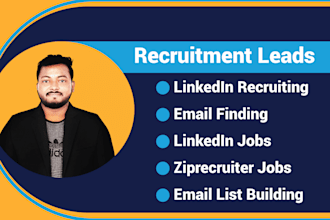 do recruitment leads, linkedin recruiting and recruiter email listing