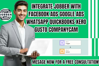 integrate jobber with facebook ads google ads whatsapp quickbooks xero gusto