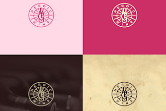 create a modern minimalist wine and beer brand logo design