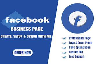create facebook business page and setup the page