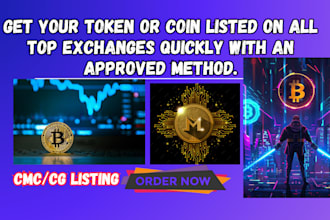 token listing coin listing on coinmarketcap lbank binanace
