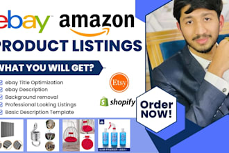 do professional complete ebay product listing