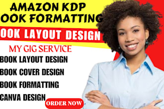 fix book errors, format and layout design for KDP, kindle, ebook, paperback, PDF