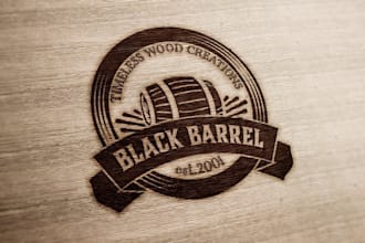 design a vintage beer barrel logo for your brewery or craft beer brand