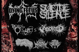 draw awesome logo death metal, black metal font