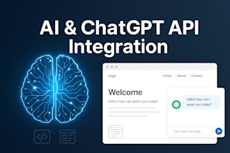 develop and integrate chatbot, chatgpt API, and ai features into your website