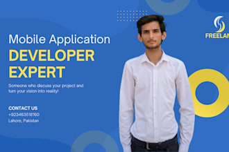 develop a custom mobile app using flutter or kotlin or java