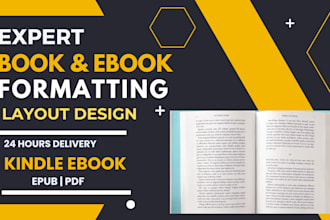 do creative book layout design and formatting for print and ebooks