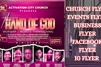 design an awesome church flyer or event flyer within 6 hrs