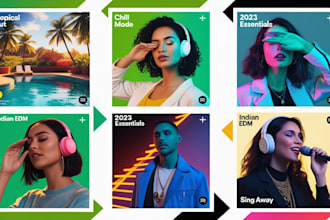 design spotify cover and artist banner for you