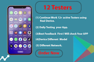 provide 12 close testers google play app top rated close testing