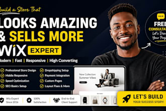 wix store setup product upload design revamp mobile optimization SEO speed fix
