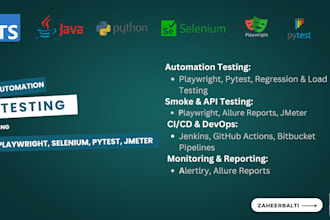 do automation testing using pytest, playwright, selenium