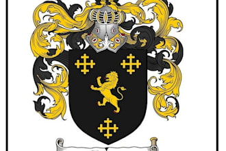 do professional family crest, coat of arms logo design
