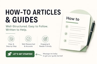 write how to articles and step by step guides