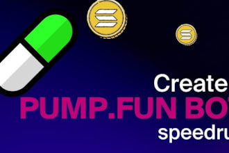 develop trading volume bot, pump fun, bundle, telegram bot on solana, evms
