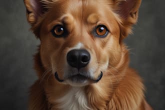 design personalized portraits of pets, such as dogs and cats
