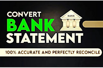 do bank statement conversion and excel reconciliation