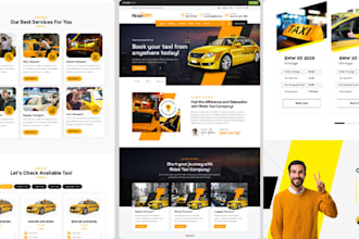 design taxi booking website limousine chauffeur car dealership vtc taxi booking