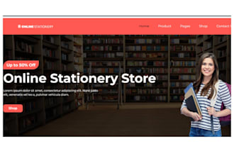 design custom stationery shopify store notepad ebook website online novel store