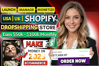build and manage automated shopify dropshipping store for passive income