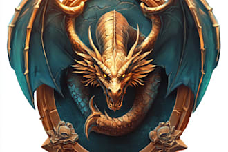 make a custom fantasy, rpg, sci fi animated game logo