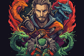 create a custom dnd, fantasy, sci fi, rpg animated game logo
