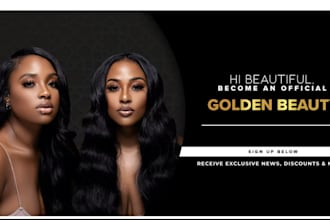 design a professional hair extension shopify store or beauty hair website