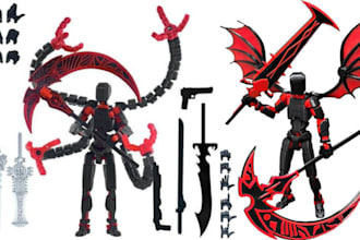 do 3d action figure, character model, character design, statue for 3d printing