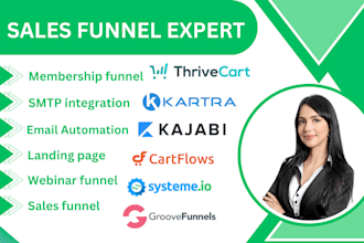build salesfunnel on clickfunnel 2 0,groove funnel, samcart,cartflow, funnnelkit