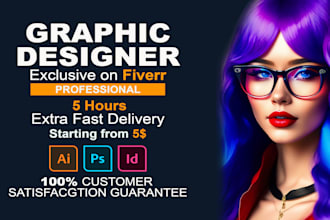 do any job using adobe photoshop illustrator or indesign as a graphic designer
