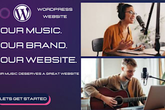 create album website music website podcast dj band artist party rental website