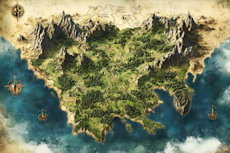 do a high quality fantasy map for dnd, stories and campaigns