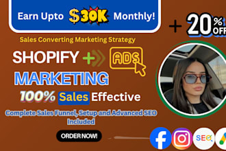 boost shopify sales with shopify store promotion sales funnel facebook ads