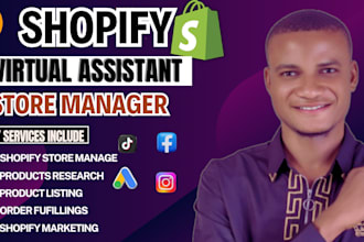 be a shopify virtual assistant, ads manager and shopify marketing