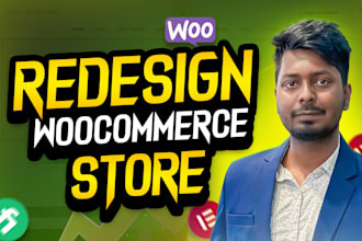 redesign woocommerce store or customization using elementor pro