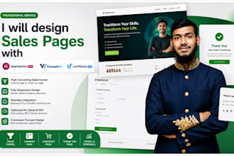 design sales pages with elementor pro, funnelkit, and cartflows pro