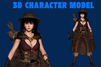 3d game character, 3d game model, 3d sculpting, 3d animation, 3d game assets