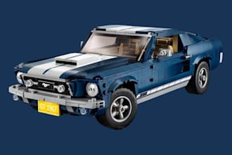 custom digital lego design 3d car lego model with manual instruction in studio
