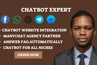 build chatbot for social platform media using  manychat to boast your business