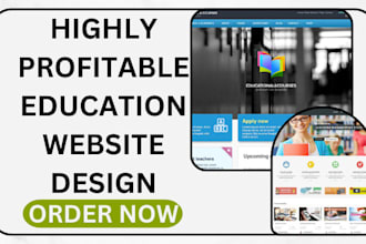 design education website lms website learndash website elearning tutor website