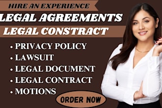 write powerful legal agreement, contract, privacy policy and documents