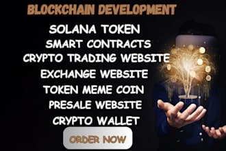 develop blockchain, smart contracts, web3 nft marketplace, staking on solana,