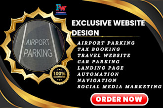 design exclusive airport parking website tax booking travelling car park website