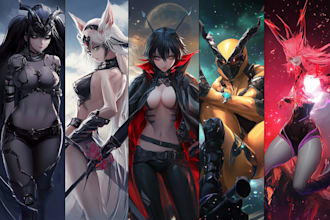 do anime and manga character art illustration, chibi or fan art